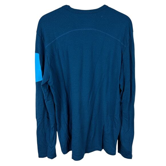 Icebreaker Merino Wool Navy Blue Baselayer Crew Neck Long Sleeve Men's Shirt L - Picture 2 of 5